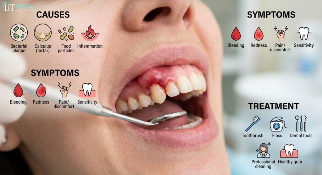 Swollen Gums Around One Tooth